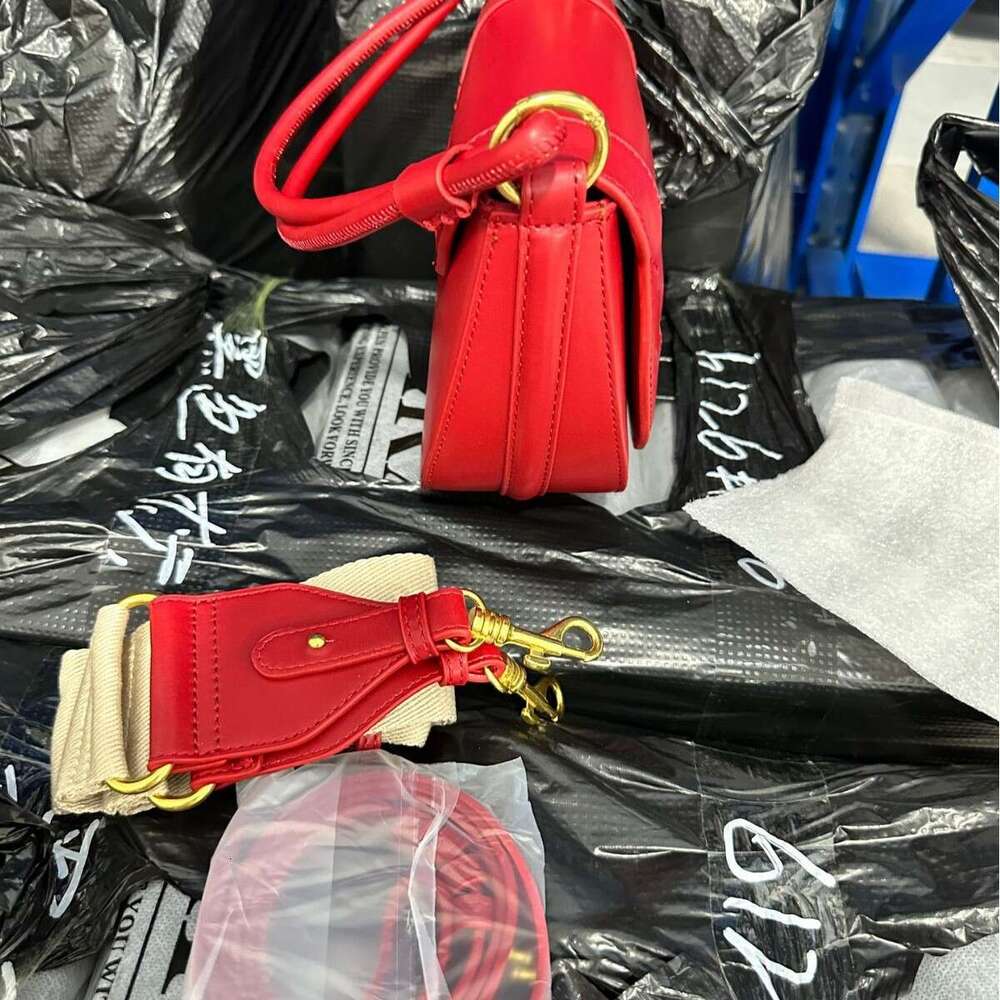 ZR Red Crossbody for Women 2025 Summer New Saddle Color Block Stitching Handbag Flap Bag
