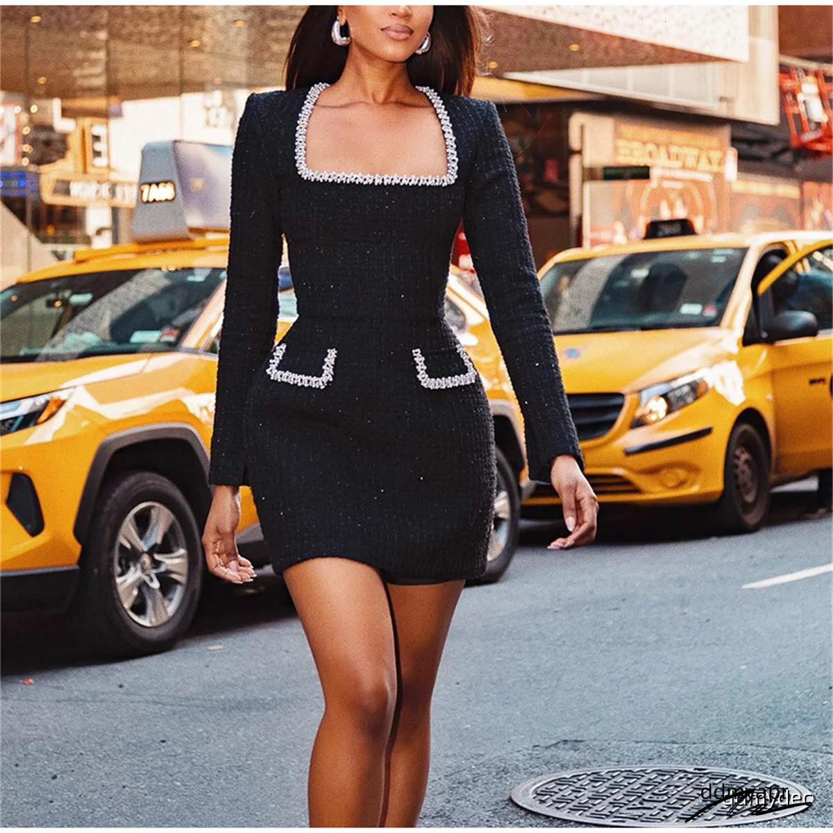 Elegant Lace A-Line Vestidos Womens Solid Slim Shoulder Pad Short Sleeved Party O-Neck Patch Work Evening Dress 241125 Ddmydec Ddmydec Ddmydec