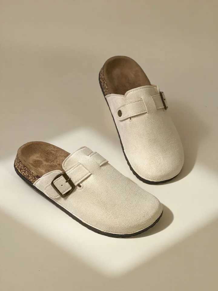 2025 new autumn ont> womens shoes semipack slippers wear flat lazy slippers over the wear W250905