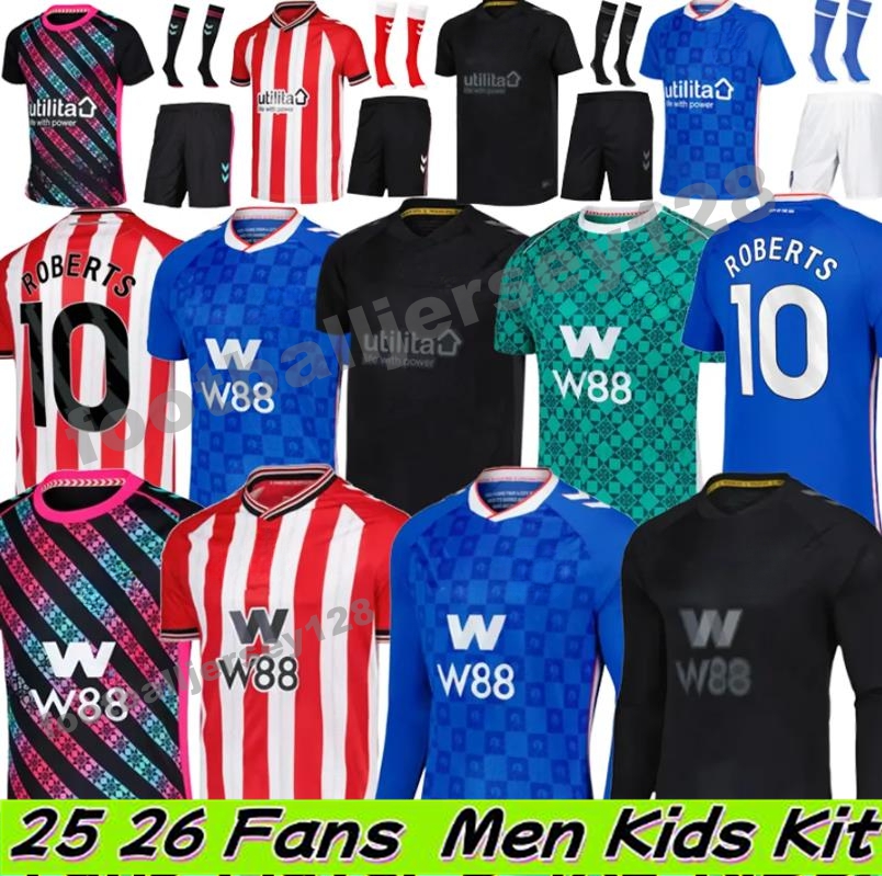 SUNDERLANDS 25 26 Home Away Football Soccer Jerseys STEWART SIMMS ROBERTS AMAD CLARKE DAJAKU EMBLETON EVANS O'NIEN 2025 2026 Football Shirt PRITCHARD