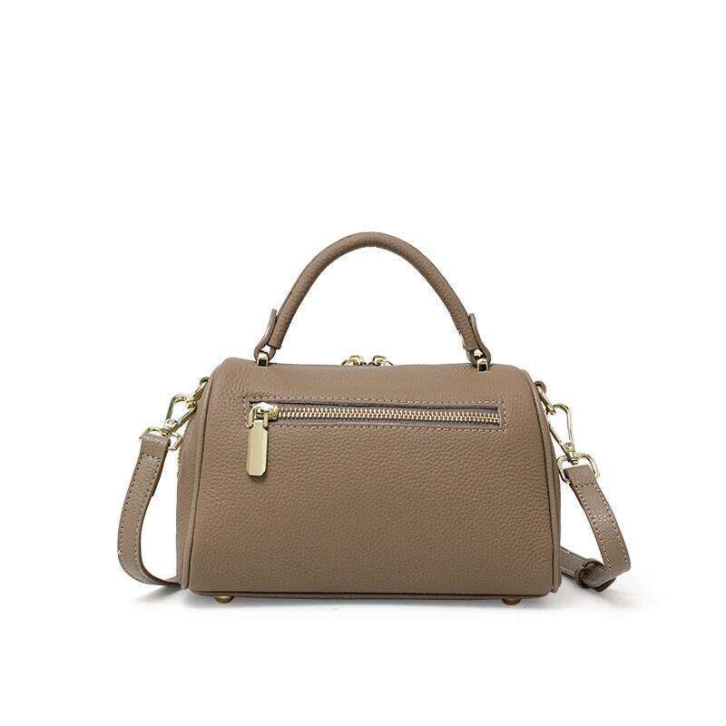 Leather leather handbag Boston simple shoulder cross-body pillow women 2025 high-end sense large capacity removable strap