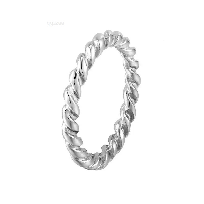 Wholesale Womens Silver Stainless Steel Fashion Rings Custom Jewelry Women Twisted Style Ring