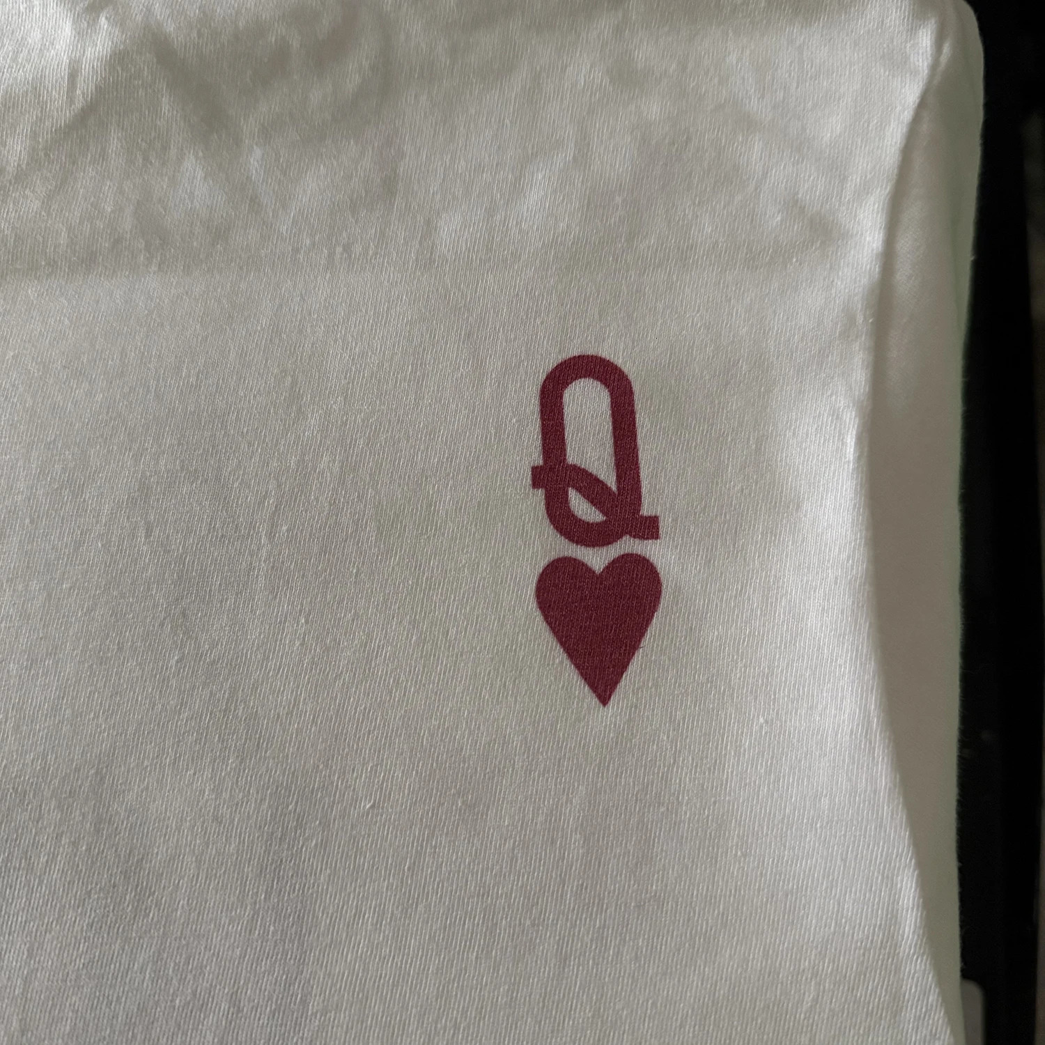 Queen of Hearts Letter T Shirts Female White Loose Cotton Tops Short Sleeve Casual Shirt Women Graphic Tees Female Clothing250905