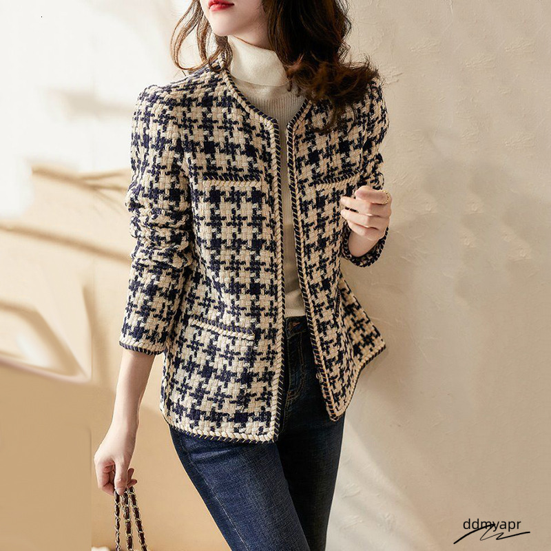 Jacket Blazer Woman Womens Designer Clothing Chan Style Coat Is Versatile Choice Early ddmyday Autumn The Tweed Top For A Socialite Looks Slimmer