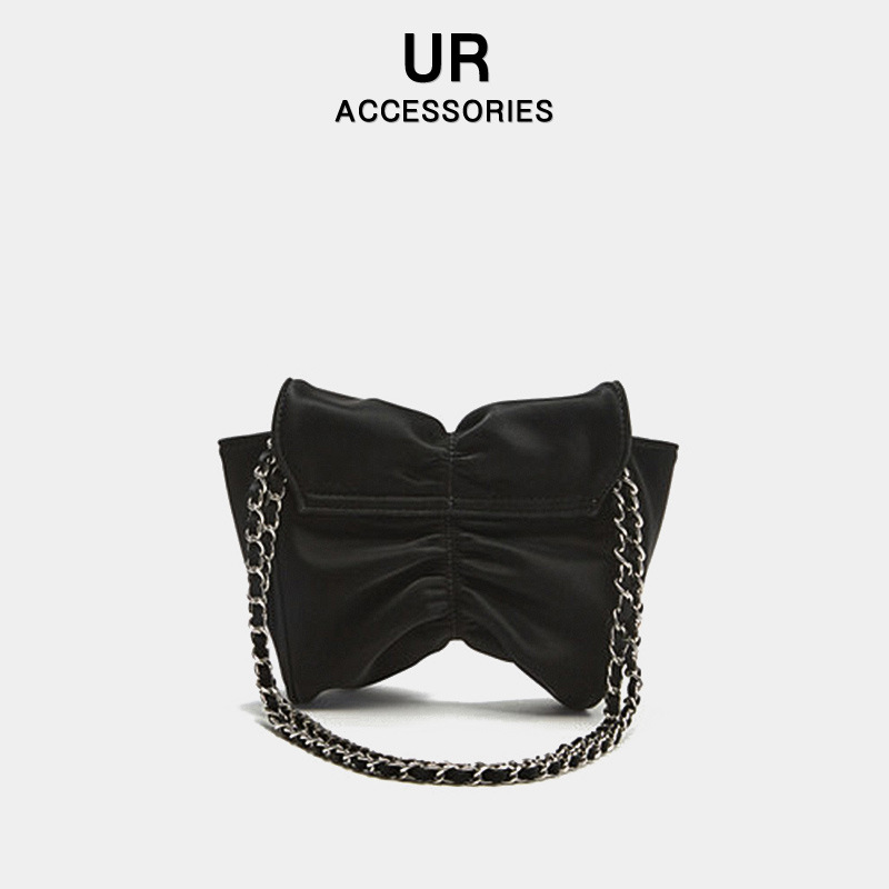 2025 New Niche Sweet Girl Bow Crossbody Fashionable Single Shoulder Chain Armpit Bag fashion Designer