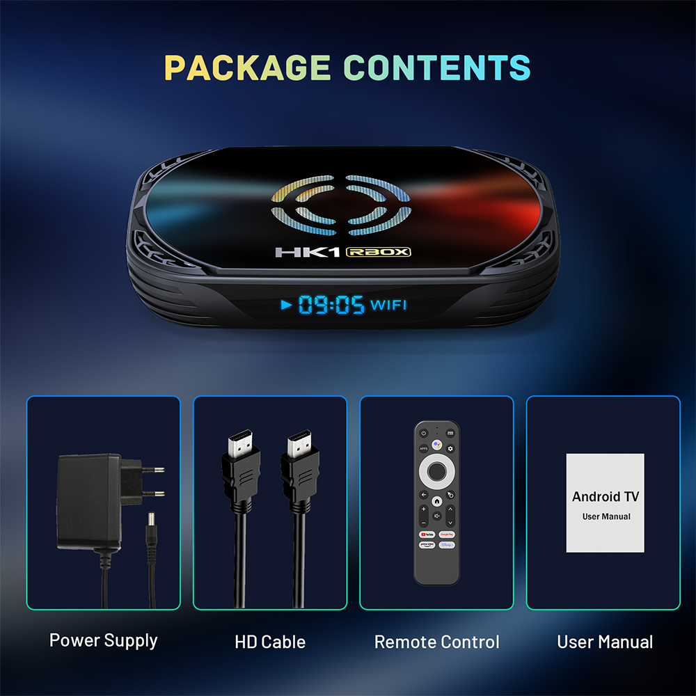 HK1 RBOX X50 Android 14.0 TV BOX Amlogic S905A S905X5M 4GB 32GB 64GB 128GB 8K caja de tv android Dual Wifi 2.4G+5G PK X96 H96