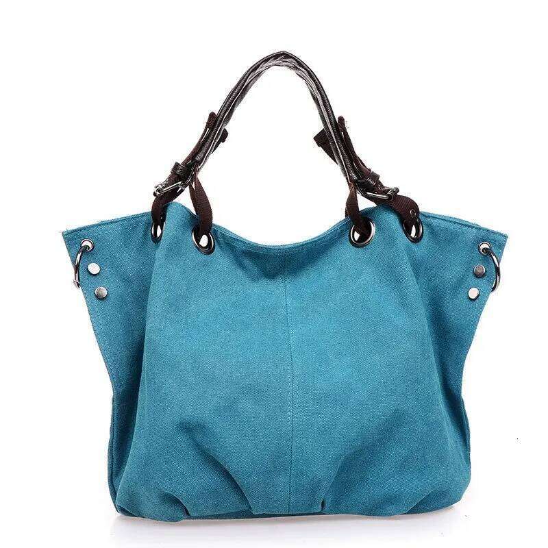 High Quality Canvas Handbag Shoulder Bags For 2024 Casual Large Capacity Crossbody Ruched Solid Women Bag Tote Bolsa