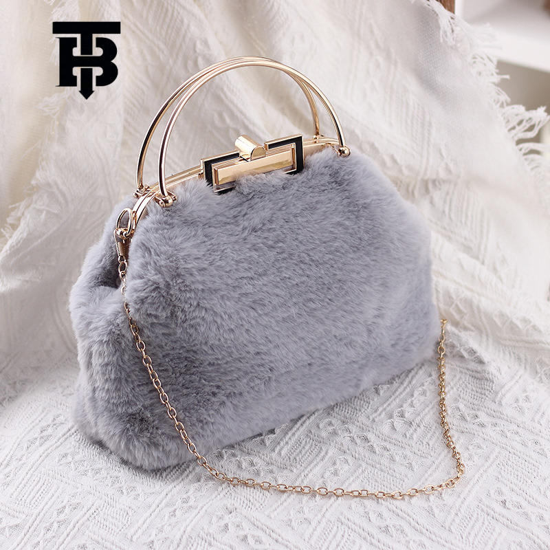 TB BHULAMTE Designer Bag Real Fur Rex Rabbit Fur Luxury Bag Fashionable Stylish 2024 Spring New Trendy Women's Bag Handbag Shoulder Crossbody Cha