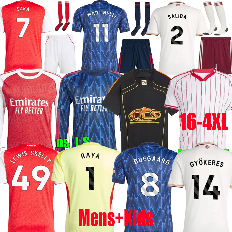 25 26 CALAFIORI soccer jerseys RICE SAKA Fans Player MADUEKE ZUBIMENDI RUSSO 2024 2025 football shirts Men Kids ODEGAARD SAMBI VIEIRA Gyokeres Lewis-Skelly HAVERTZ