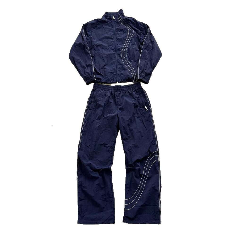 Autumn Winter New Jacket and Pants Casual Striped Sports Fashion Hooded Couple Two-Piece Set