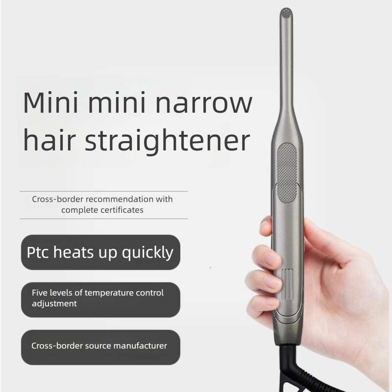 Designer Famous Brand Short Curling Iron Narrow Plate Ceramic Straightening Small Five Level Temperature Control Electric Hair Straightener