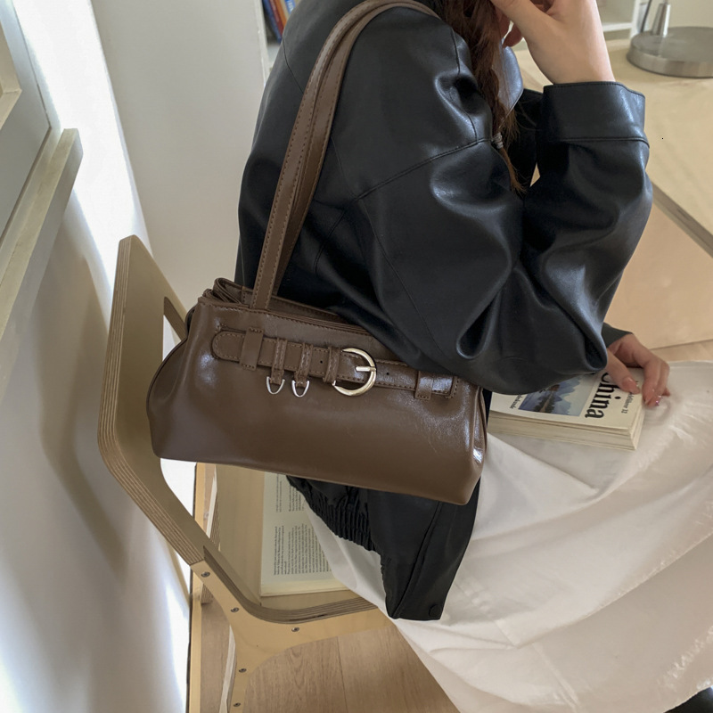 Vintage Handbag Niche Armpit Bag Women s Shoulder Bag Fashionable Autumn New Style Rock Pattern Designer Bag Women s Handbag