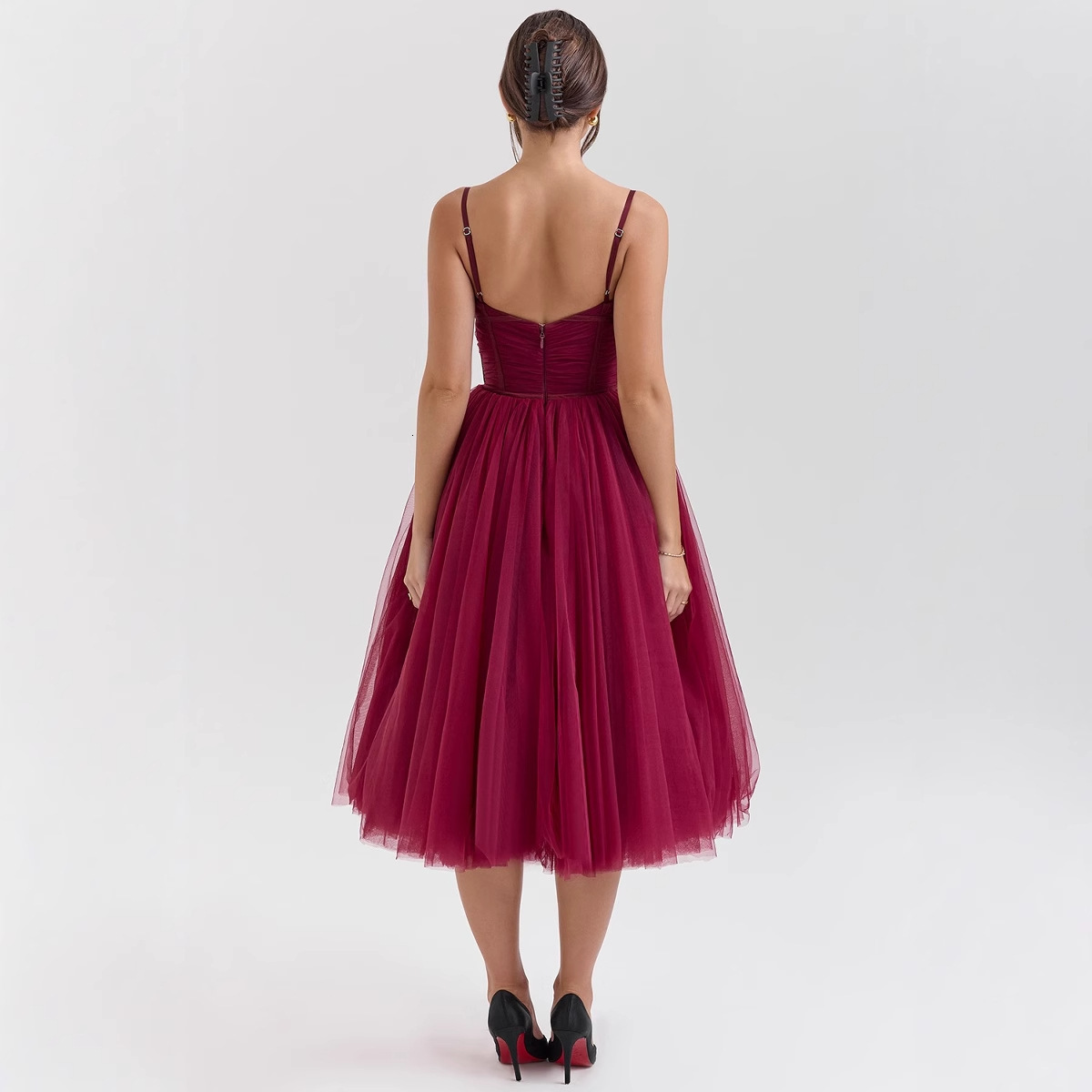 2025 New Sexy Strap Backless Casual Dress INS Dress Gown Christmas Party