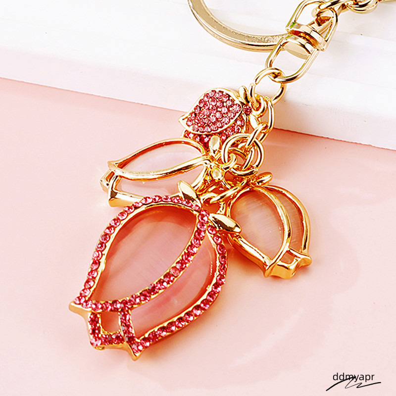 Elegant Floral Design Women's Metal Key Ring ddmyday With Wholesale Options