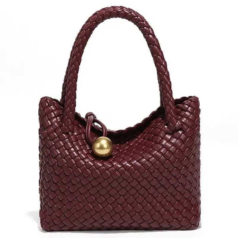 Woven Shoulder Crossbody For Women Small Vegan Leather Purse Tote Handbag Hobo Bag Z250903