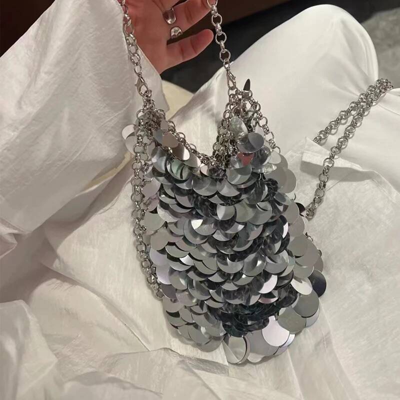 Fashion Sequins Crossbody Bag for Designer Metallic Women Handbags Shinny Party Shoulder Bags Evening Clucth Purses