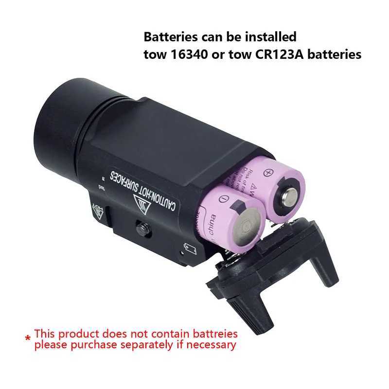 Tactical Flashlight Metal 1000 Lumens TR1 LED Strobe Light 20mm G17 Airsoft Rifle TR7 Scout Torch Hunting Gun LampXJ250905