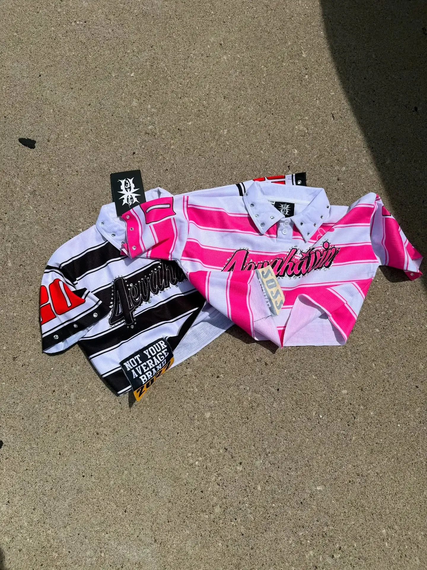 Y2K Klein Stone y Long Sleeve Street Retro Stripe Polo Shirt Women Fashion Harajuku Letter Splicing Motion Tshirt 250905