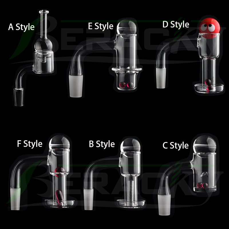 Halo Non Full Weld Beveled Edge Quartz Banger 3pcs Tourbillon/ Spinning Air Holes Terp Slurpers Nails For Dab Rigs Bongs