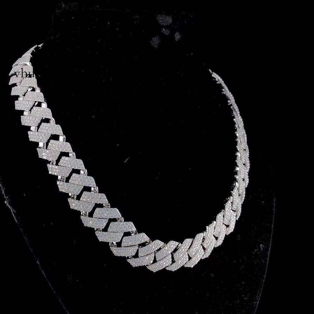 Custom 12mm Chain Set with Moissanite Dia for Necklaces