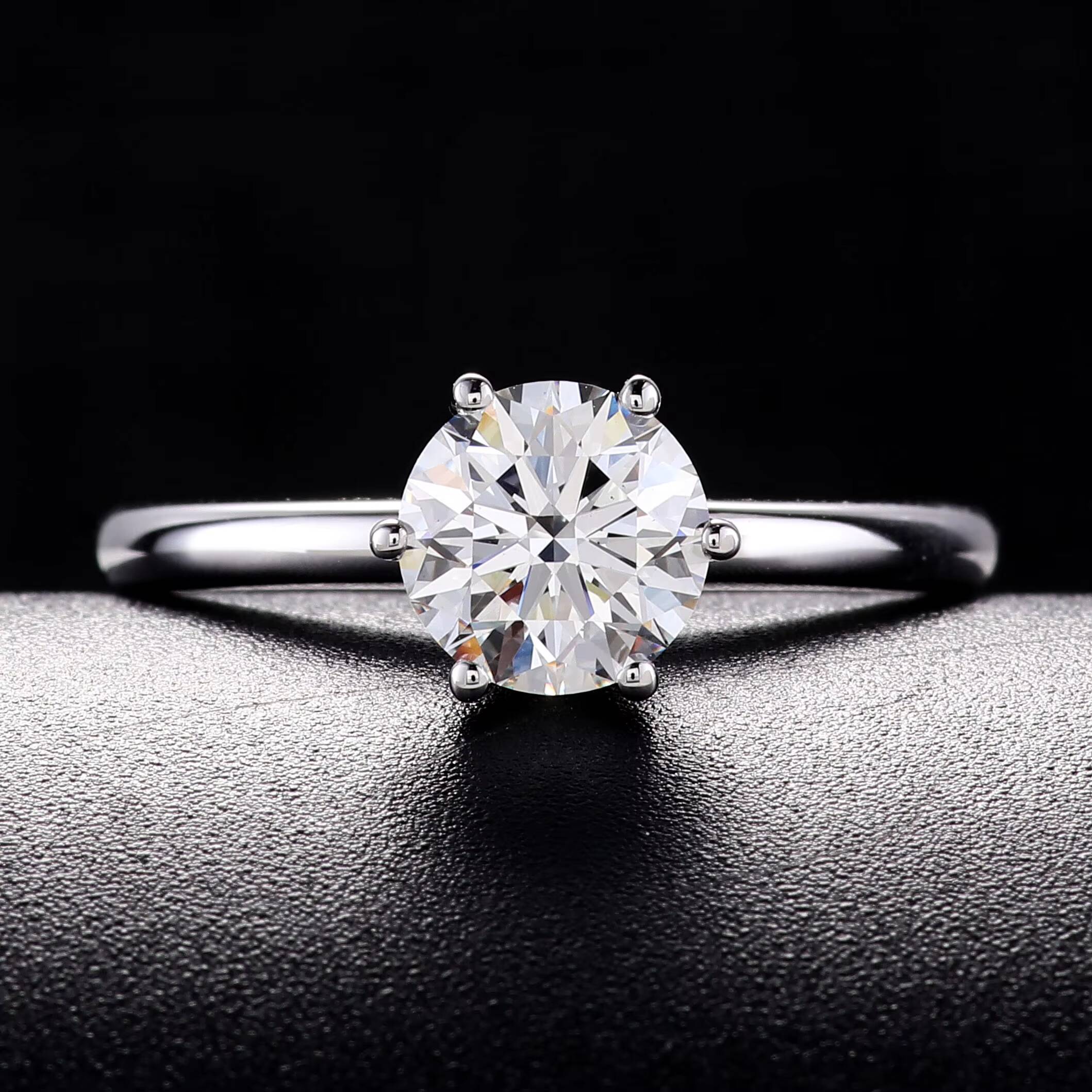 Silver S925 Wedding and Engagement Rings for Women Lab Diamond Solitaire Ring 10k14k18k925 Silver Casual Rings for Ladies