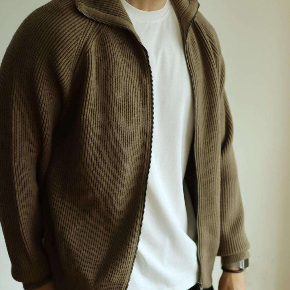 Men's sweater cardigan Casual Knitted Cardigan Sweater Men's 2025 Autumn Winter New Loose Trendy Zipper Jacket Top