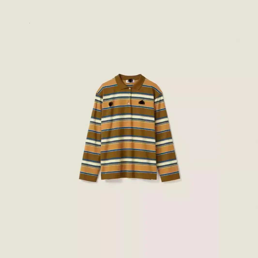 New Spring Summer 2023 Mens Womens Clothing Letter Embroidery LooseFit Striped Long SLeeve Shirt Top Z250905