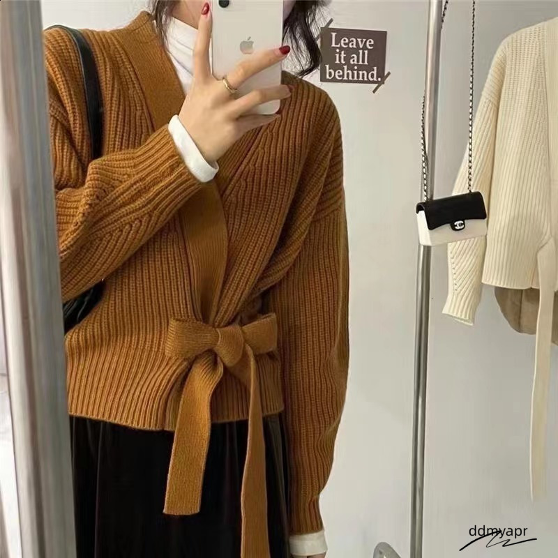 Irregular Cashmere Sweater For Women In Autumn And Winter High-End Button With Wool Cardigan Fashionable Knitted Ultra-Thin L065 241230 Ddmydec