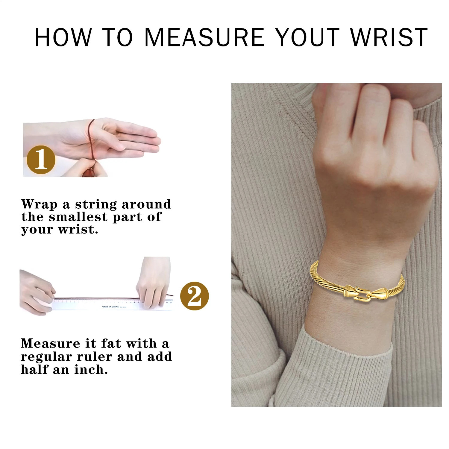 Stainless Steel Twisted Cable Wire Bracelets with Hook Clasp Stylish Roman Digital Bangle Bracelet for Women Girls 250905