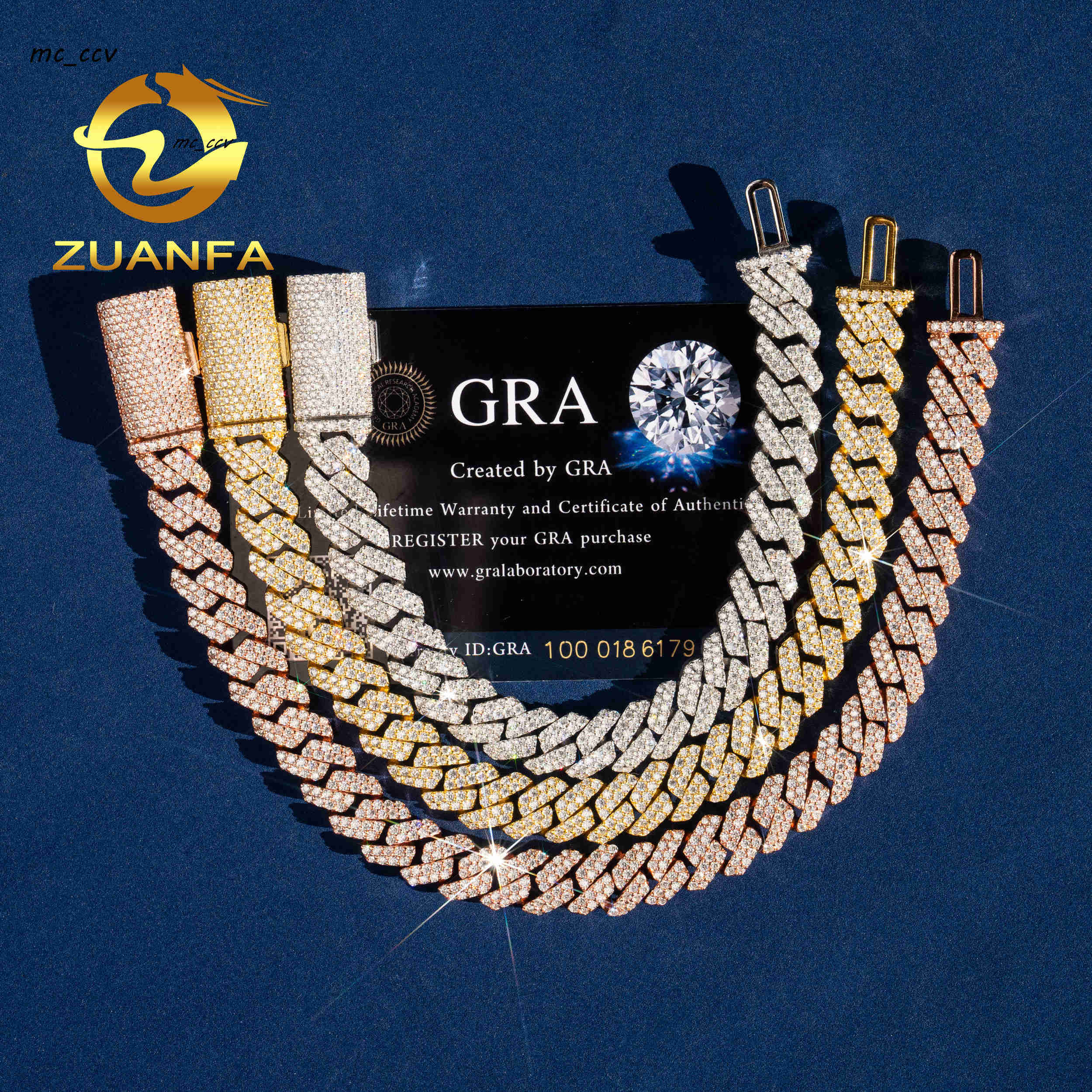 Hip Hop Jewelry 10mm Vvs Moissanite Hip Hop Bracelet 925 Sterling Silver Iced Out Miami Cuban Link Chain Moissanite