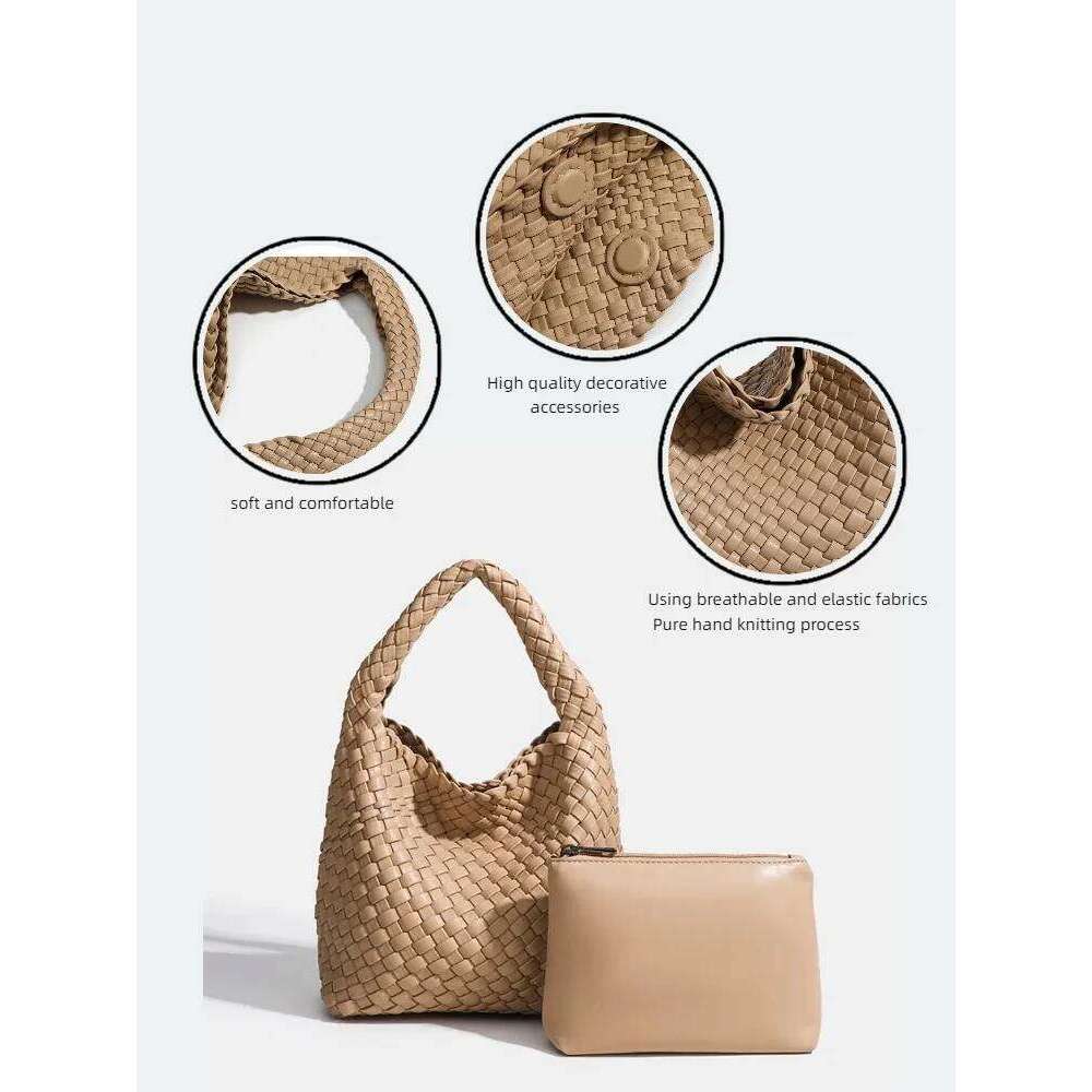 Designer 2024 woman Brand New Product PU Small size hand-woven bucket bag High quality Women's handbag