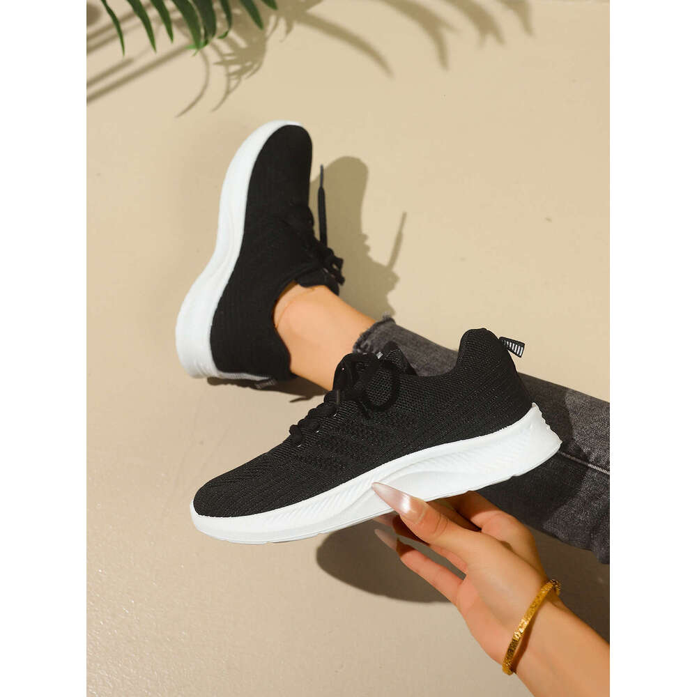 Designer Shoe 36-41 Plus Size 2025 New Flyknit Mesh Women's Sports Breathable Casual Non-slip Wear-resistant Mom Running Shoes