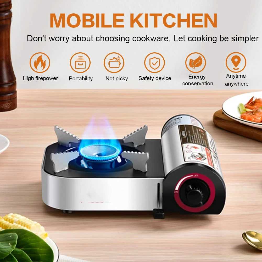 Portable Gas Stove 2900W Burner Portable Gas Burner for Outdoor Cooking Backpacking Emergency UseXJ250905 - view 6