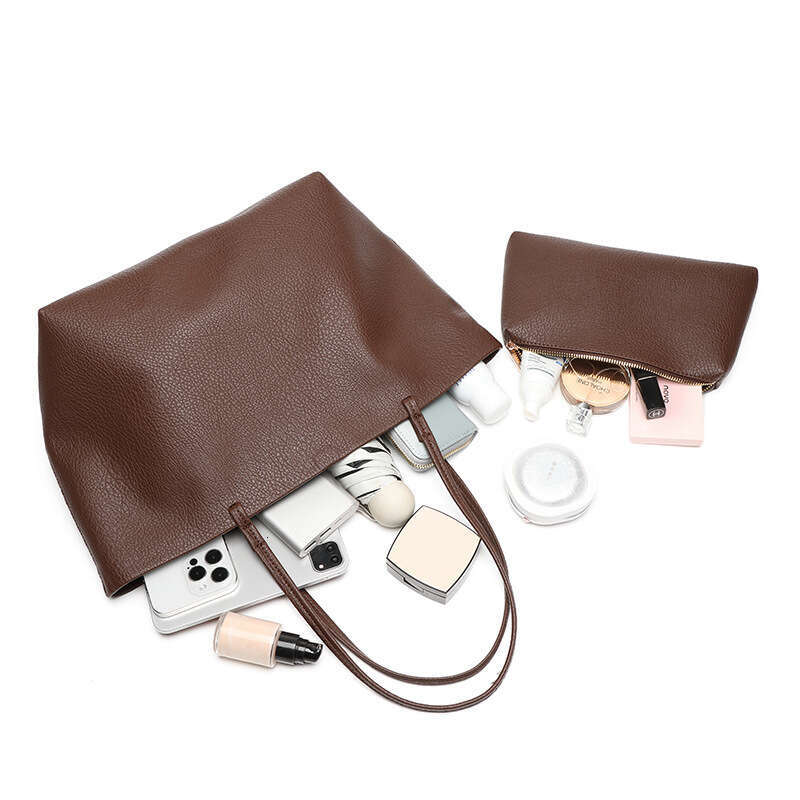 Niche Design Tote Large Capacity Soft Leather Women's Shoulder Underarm High-end Mother-daughter Commuter Bag Trendy