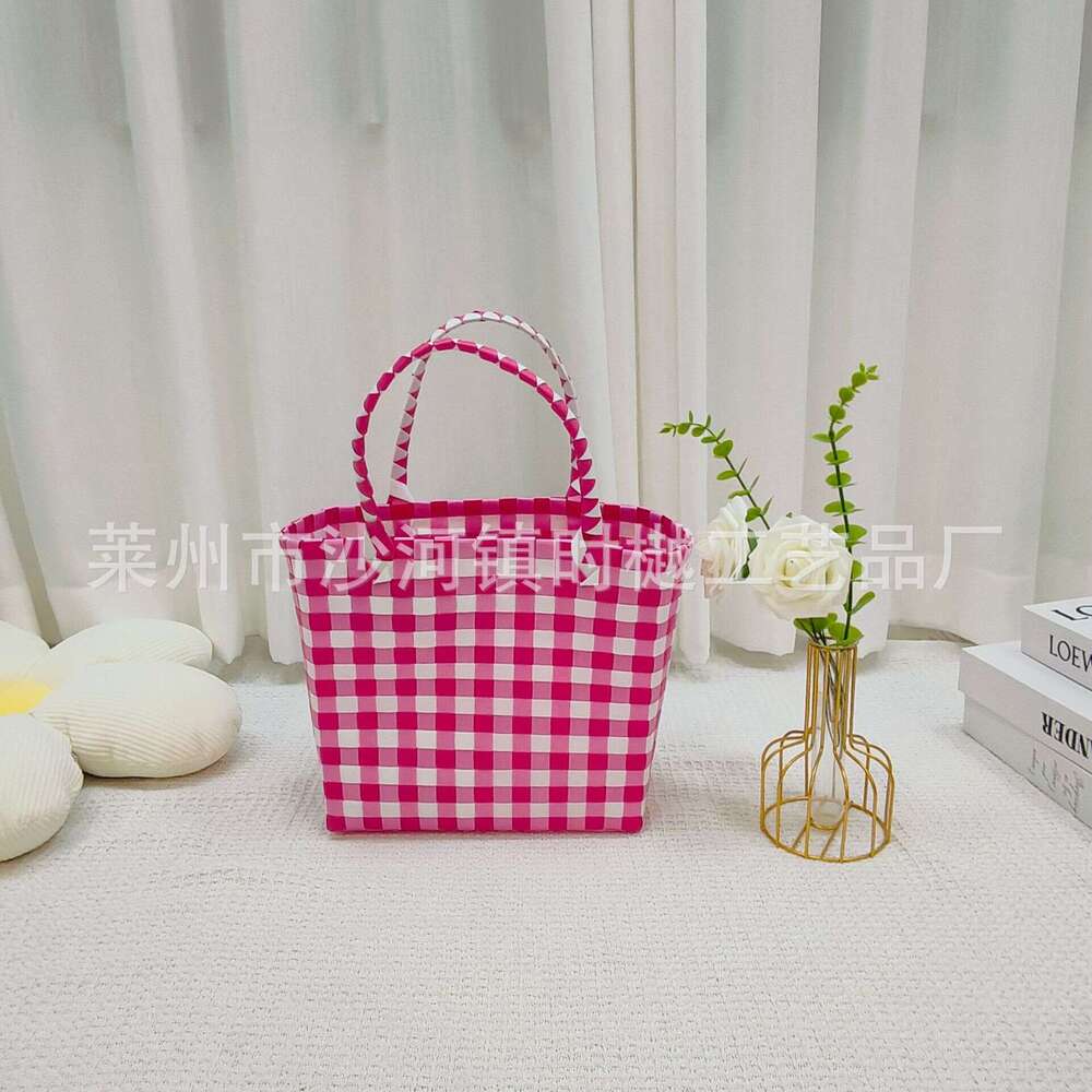 Thai Handmade Large Capacity Basket Gift Tote Woven Handbag Bucket Women's Bag