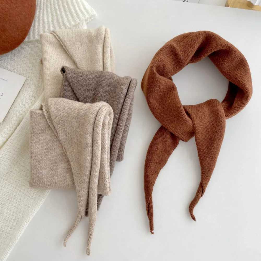Fashion Korean Style Knitted Triangle Scarf Soft Windproof Winter Cashmere Scarves Casual Warm Women Cashmere Shl GirlsXJ250905