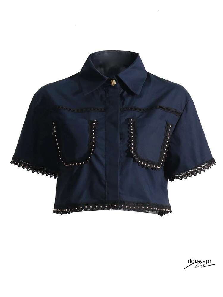 Solid Summer Two Piece Sets For Women Lapel Short Sleeve Tops ddmyday High Waist A E Skirt Slim Set Female Fashion New