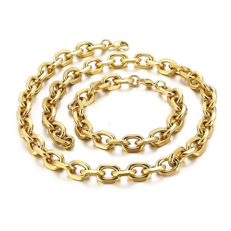 Hot Selling Mens 4mm Gold Stainless Steel Link Chain Necklace Trendy Fashionable Welded Jewelry for Anniversary Gift