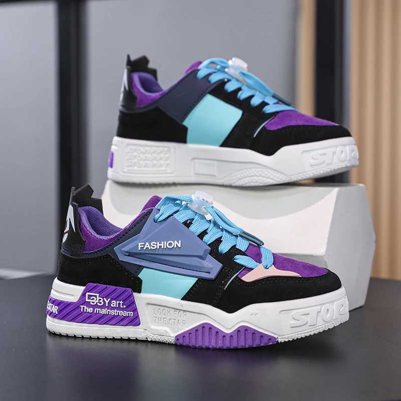 Low Top Sneakers 2024 New Leather Student Casual Shoes FAshion Trend WearResistant NonSlip Board Shoes Z250905