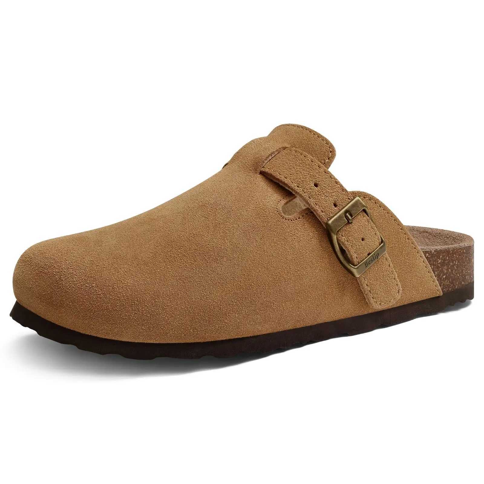 Evshine Men s Cork Suede Mules with Arch Support Classic Potato Shoes Cozy Cork Footbed Clogs Slippers Men Fashion Beach Sandal W250905