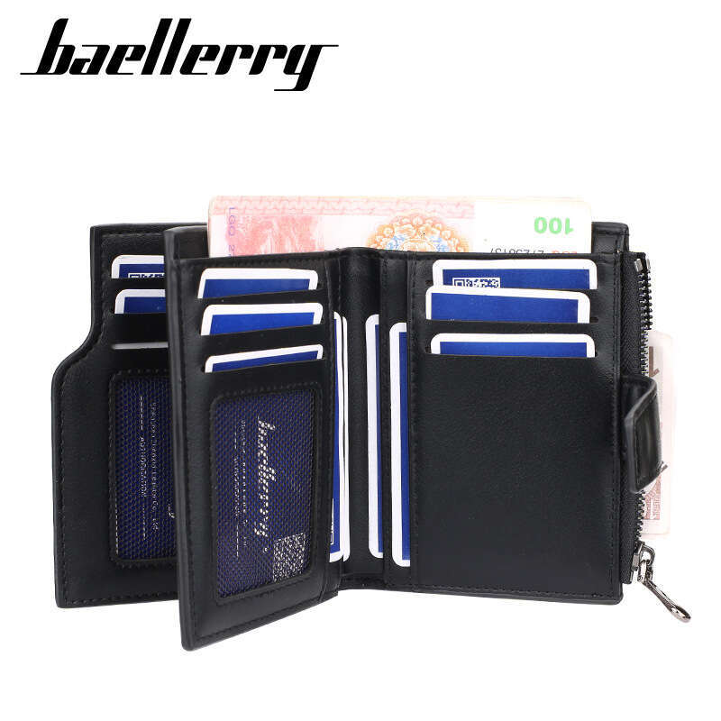 New Zipper Short Large Capacity Leather Wallet Trendy Multi-Card Slot High-End Feel Women's Coin Purse
