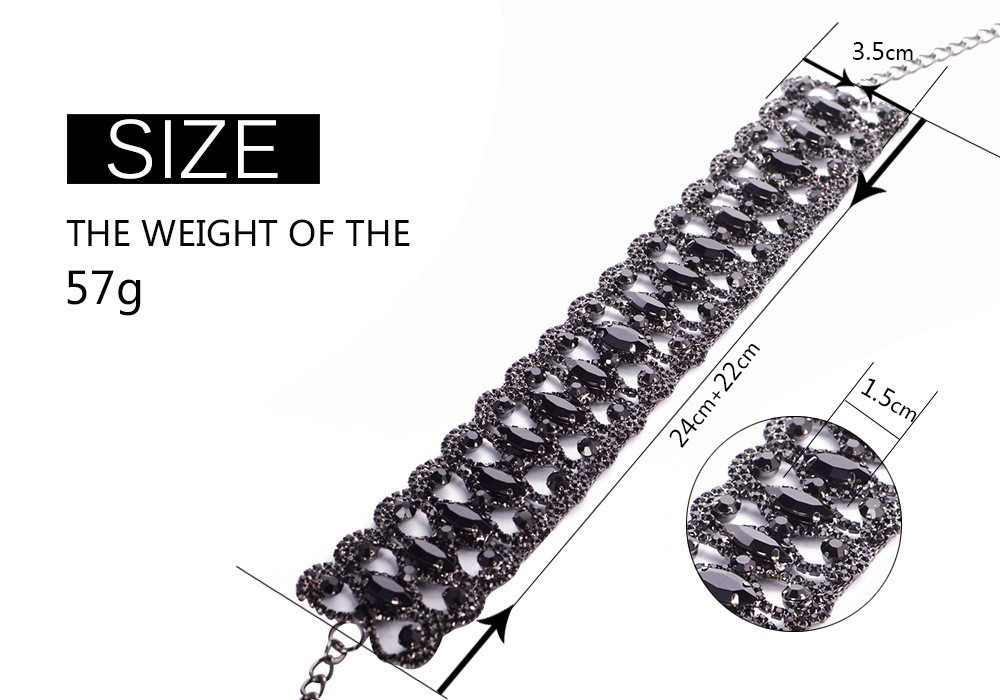 Best Selling Jewelry: Hot Selling Short Diamond Embedded Choker, European American Fashion Trend Necklace for Cross Border Sales