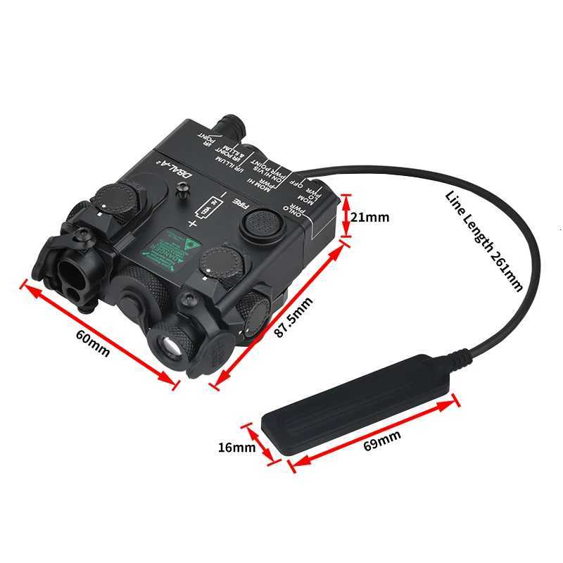 Tactical AllMetal DBALA2 IR Lighting LED Strobe Version Red Green Dot Aiming Hunting Airsoft Weapon DBAL IR VCSEL IndicatorXJ250905