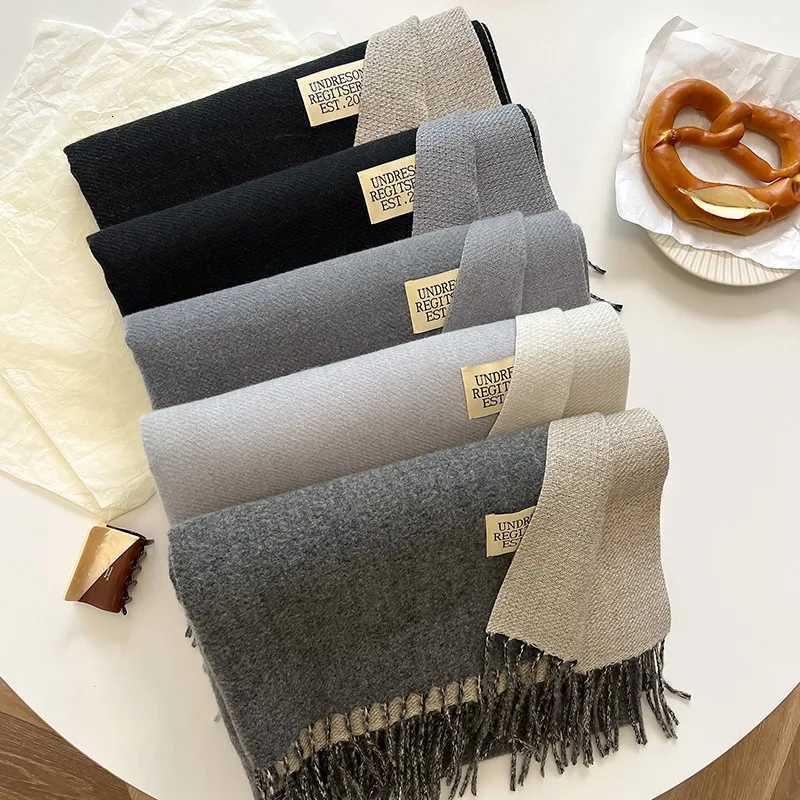 Double Sided Faux Cashmere Scarf Women Winter Warmth Unisex Lightweight Long Neck Wr Versatile Neutral Color Cozy EverydayXJ250905