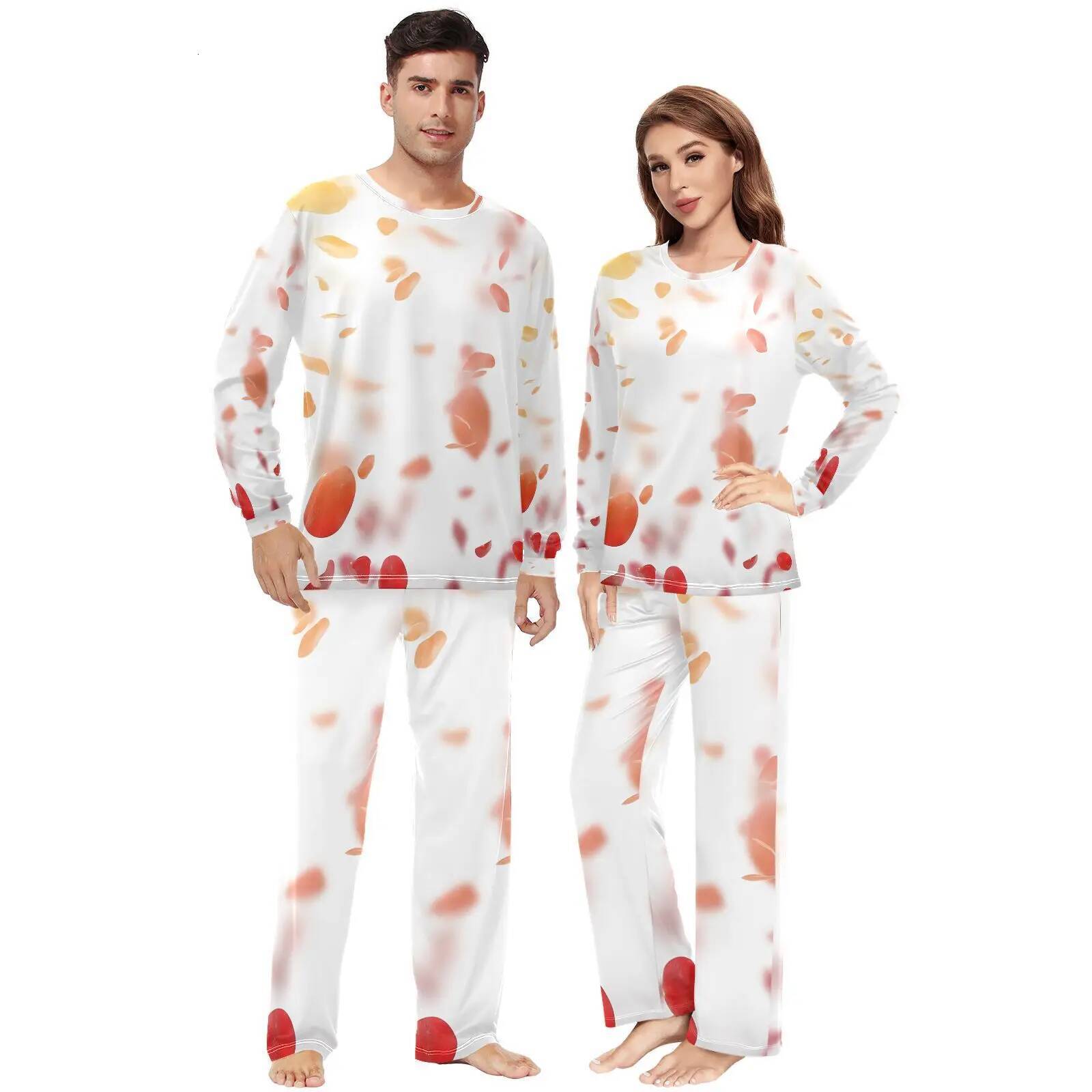 Couple's pama set Loose Women Pama Sets Home Sleepwear Spring Autumn Trousers For Men Pijama Elastic Long Pants pyjama