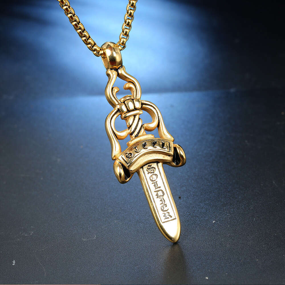 Xinjingda Jewelry Cross Fashion Trend Sword Pendant Necklace Punk Hip Hop Trendy Brand