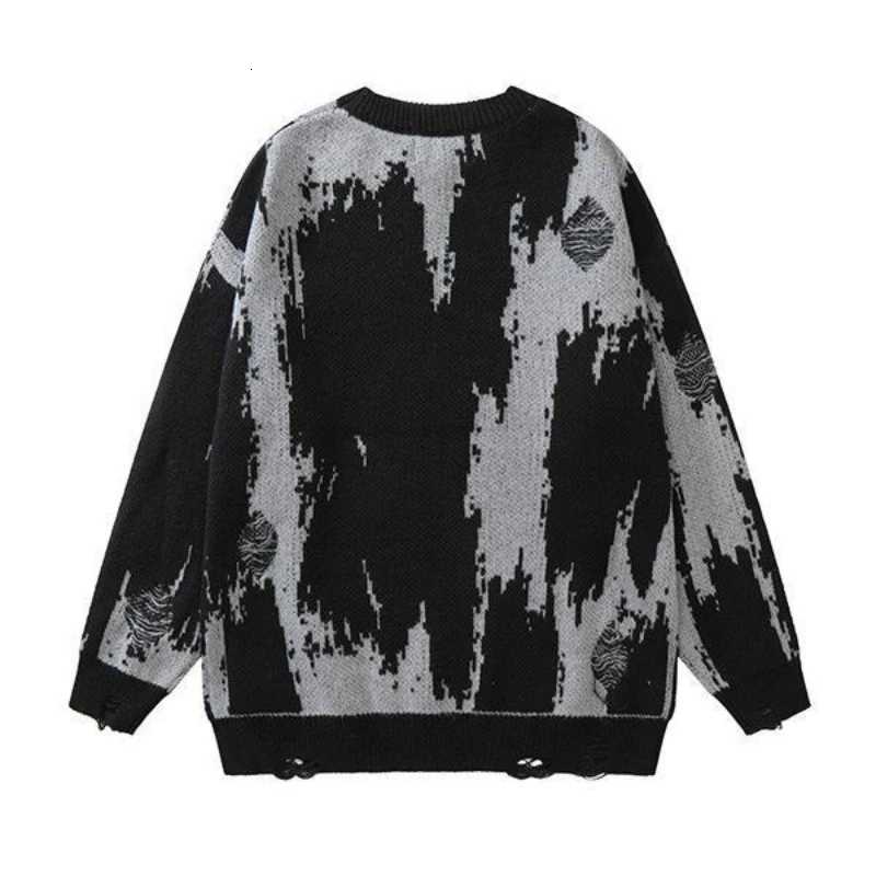 Dark wind autumn and winter new street personality 2022 European and American fashion brand large sweater knitted sweater Z250905