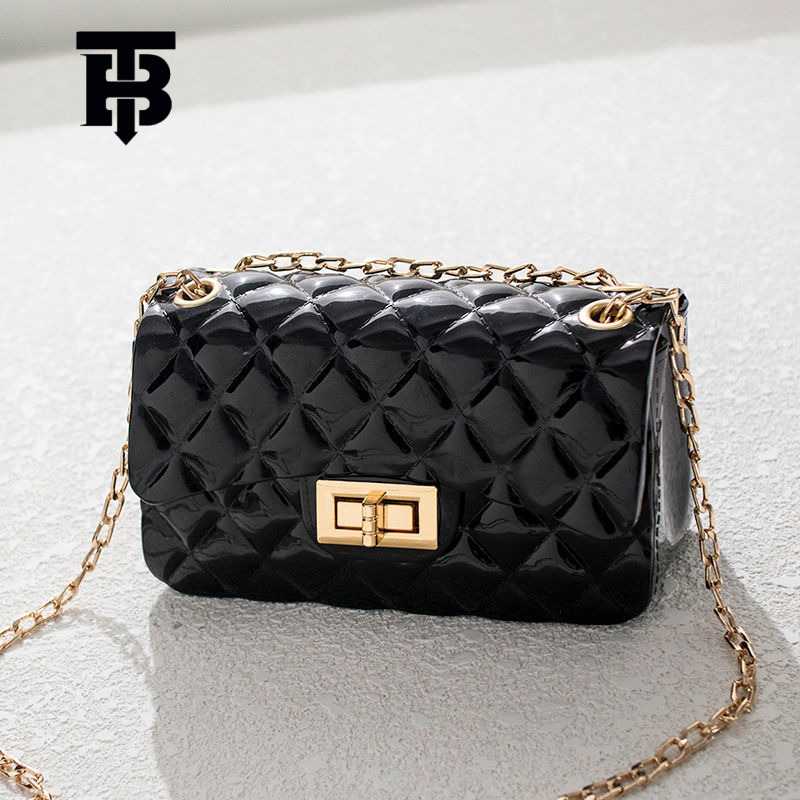 TB BHULAMTE Designer Bag 2025 Summer New Luxury Bag Version Quilted Chain Bag Glossy Jelly Bag Single Shoulder Casual Crossbody Small Bag For Women
