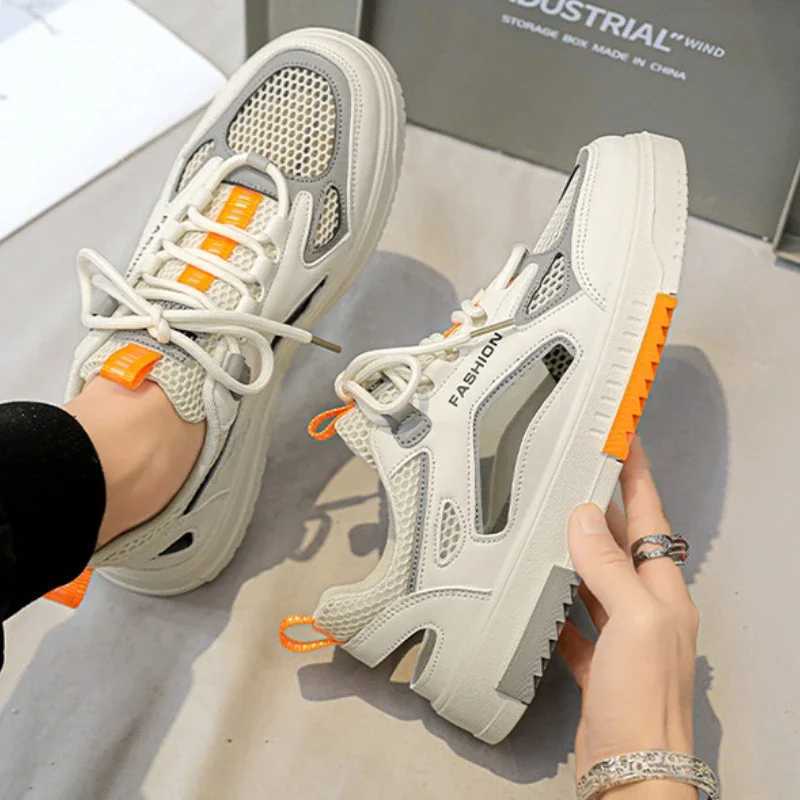 Breathable Mens Vulcanized Shoes Laceups Outdoor Running Shoes Summer New Comfortable Mens Sandals Mesh Casual Sneakers Z250905