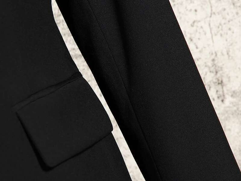 Ladies Textured Blazer: Patchwork Embroidery Lace Tunic Coat With Notched Collar & Long ddmyday Sleeves - Autumn Fashion ddmyday ddmyday ddmyday